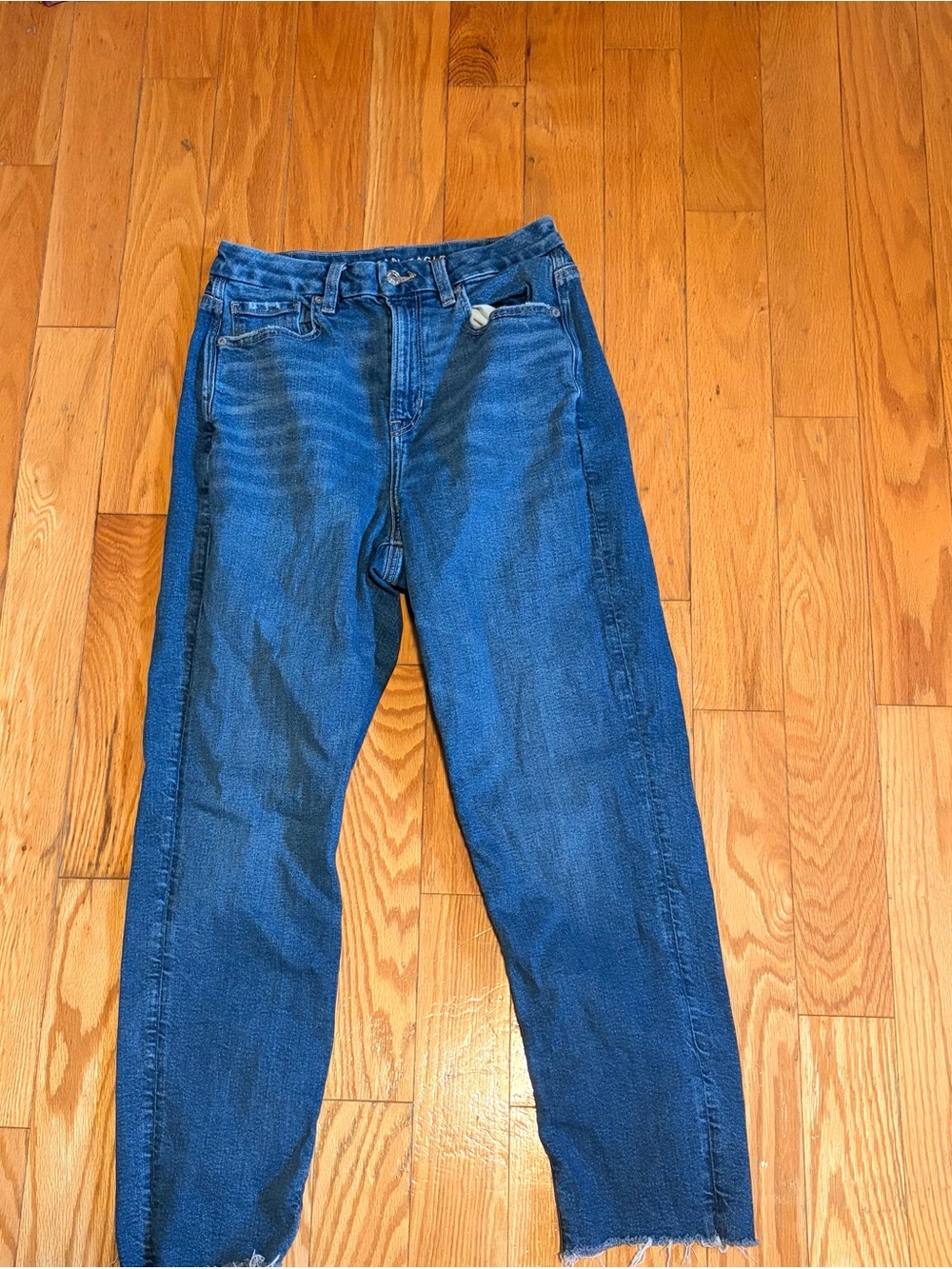 American Eagle Outfitters Men's Dark Blue Straight Jeans